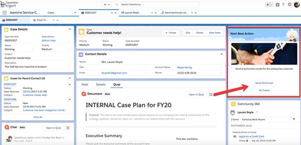 Einstein AI - Best Action Recommendations